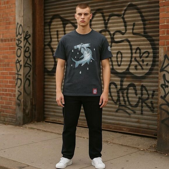 The pineapple man shark T-shirt - Picture 1 of 7